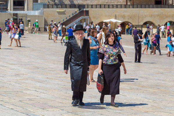 Иерусалим, Палестина, Израиль - 14 августа 2015 года - Западная стена в Иерусалиме
