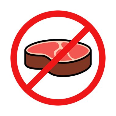 Beyaz Arkaplanda Et İşareti Yok