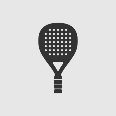 Vektör Basit Ayırılmış Padel Raket Simgesi