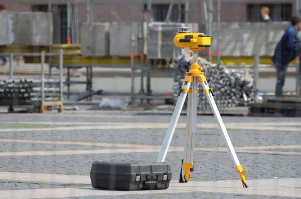 Nivel Medición Láser Para Trabajos Construcción Dispositivo Para Determinar Horizonte —  Fotos de Stock