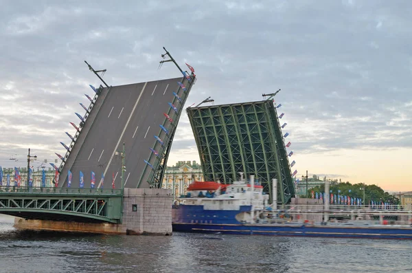 Saint Petersburg Russia July 2018 Palace Bridge Den Öppen För — Stockfoto