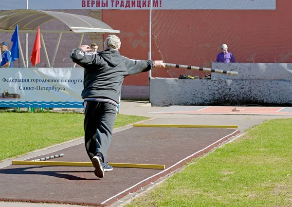 Saint Petersburg Russia May 2017 Gorodki Orosz Népi Sport Játék — Stock Fotó