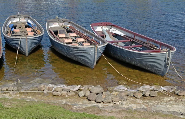 Bootsfahrer Ankerten Ufer Und Verließen Das Boot Hier — Stockfoto