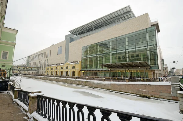 Saint Petersburg Russia Dezembro 2018 Novo Edifício Teatro Mariinsky Fica — Fotografia de Stock