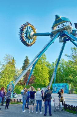 Saint-Petersburg.Russia.may.19.2018.The eğlence parkı, merak Adası. Burada çocuklar ve ebeveynler eğlenceli olabilir.