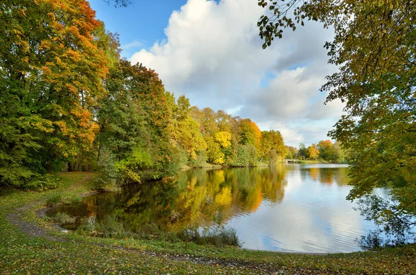 Höstlandskap i parken. — Stockfoto