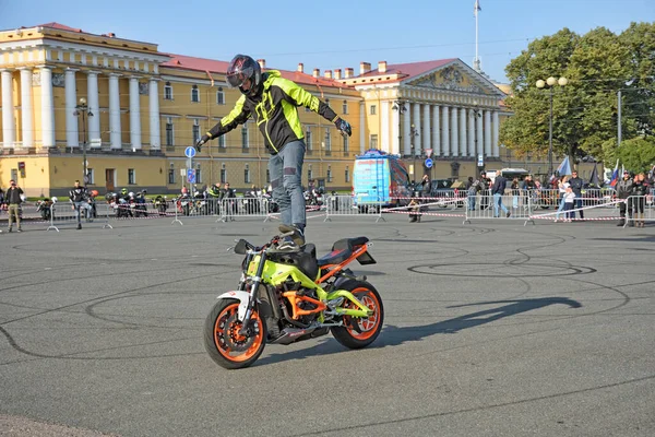 Aziz Petersburg Rusya Eylül 2020 Bir Motosiklet Festivali Düzenleniyor Motosiklet — Stok fotoğraf