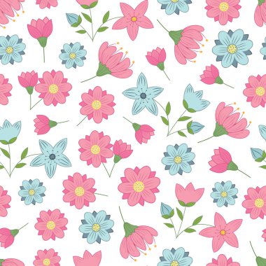 Bahar bahar çiçekleri ile seamless modeli