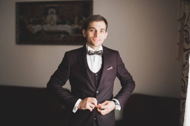 Genç ve yakışıklı bir adam iş toplantısından sonra bir otelde dinleniyor.