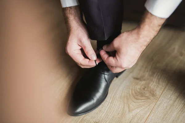 Conjunto de homens sapatos de moda e acessórios — Fotografia de Stock