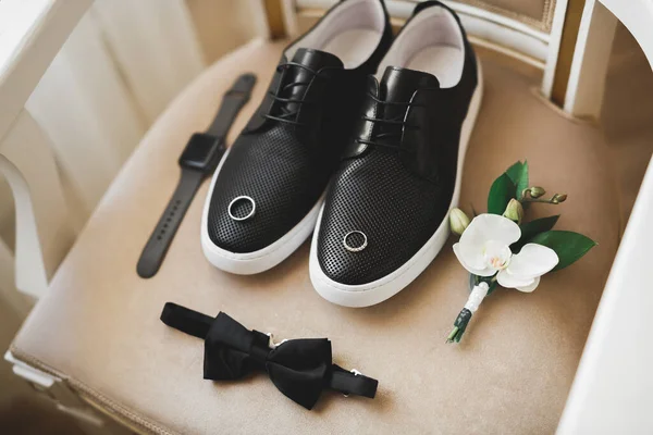 Conjunto de zapatos y accesorios de moda para hombre — Foto de Stock