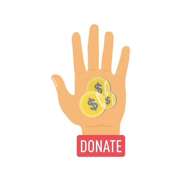 Donar botones conjunto. Donación de icono de ayuda — Vector de stock