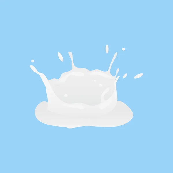 Set of 3D vector milk splash and pouring — Stock Vector