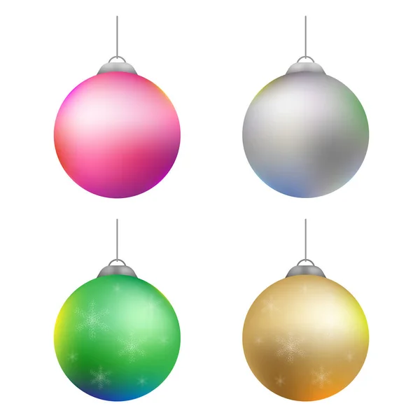 Collection de boules de Noël — Image vectorielle