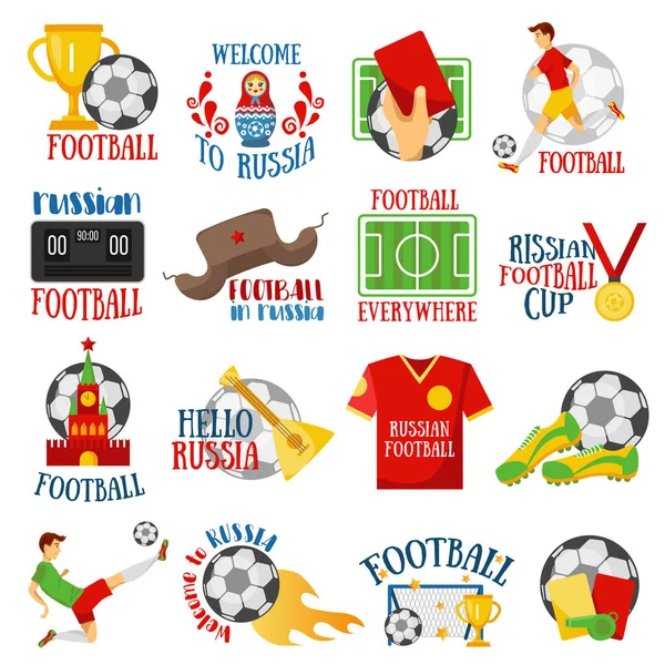 Fútbol en Rusia . — Vector de stock