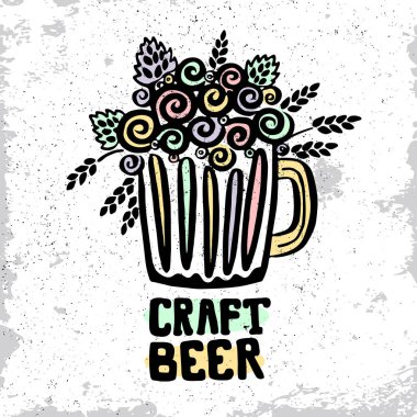 Zanaat bira el çekilmiş poster