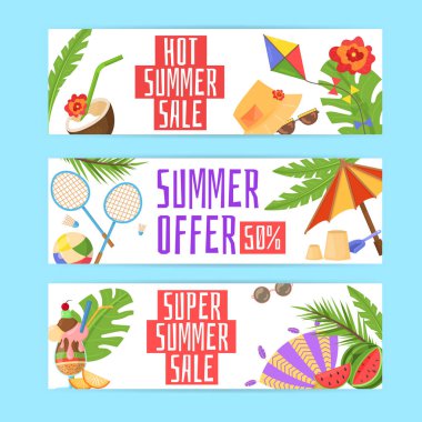 Modern yaz promo web reklam indirim