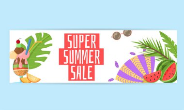 Modern yaz promo web reklam indirim