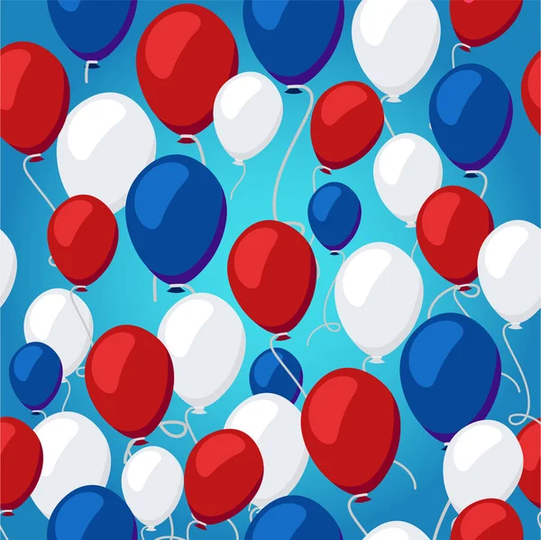 Tricolor patroon met ballonnen — Stockvector