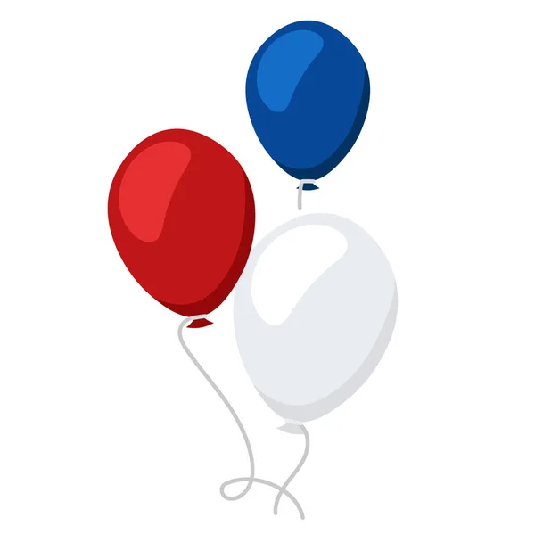 Vierkante Tricolor ballonnen vector achtergrond — Stockvector