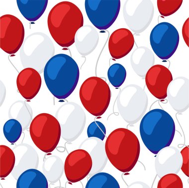 Balonlar ile üç renkli desen