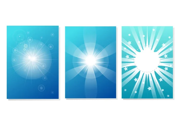 Sunshine glow effect in sky banner — Stock Vector