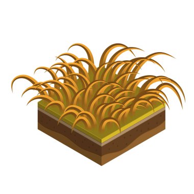 Sonbahar çim, toprak kiremit katmanları biyometrik 