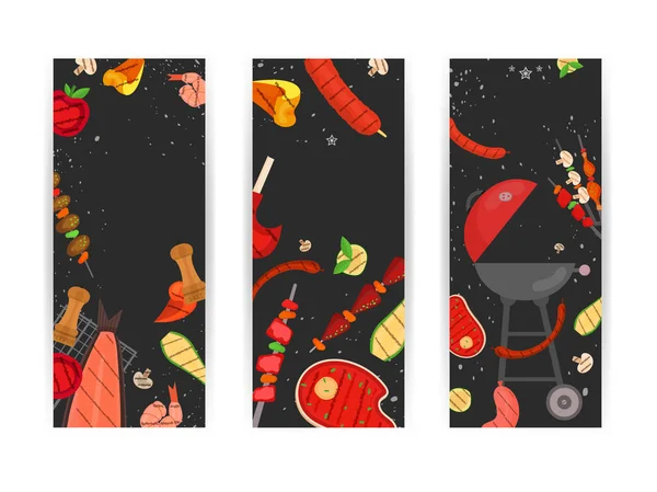 Barbekü partisi, menü, davetiye tasarımı. Barbekü