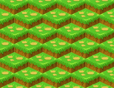 Toprak tabakaları vektör izometrik desen