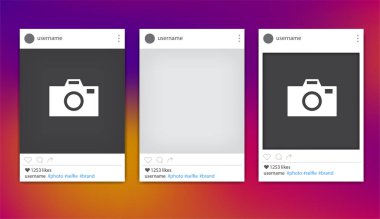 Sosyal medya günlüğü ağ fotoğraf çerçevesi