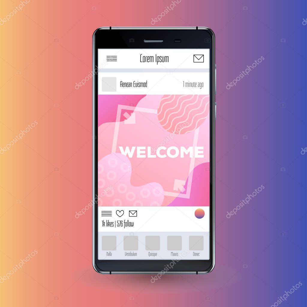 Social Network Mockup Mobile App Vibrant Gradient Vector Gui Design Screen Template For Blog Creative Screen Design Concept For Blogger Designer Shop Owner Entrepreneur Business Premium Vector In Adobe Illustrator Ai Social Network Mockup Mobile App Vibrant Gradient Vector Gui Design Screen Template For Blog Creative Screen Design Concept For Blogger Designer Shop Owner Entrepreneur Business Premium Vector In Adobe Illustrator Ai