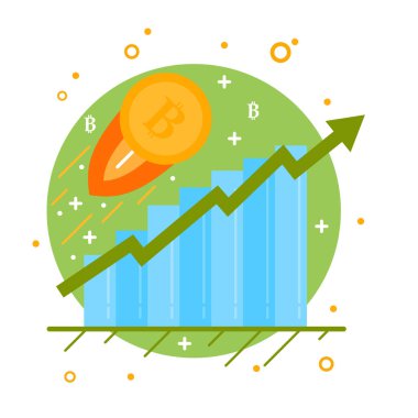 Kripto para birimi süreci ve madencilik simgesi