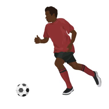 Futbol oyuncusu. Spor. Vektör çizim 