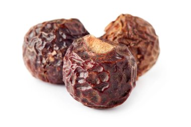 Sabun fındık (soapberries) beyaz arka plan üzerinde izole. Kimyasal ve toksin ücretsiz Çamaşırhane, organik deterjan