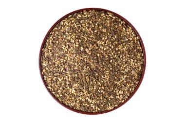 Za'atar (zatar), Orta Doğu baharat karışımı beyaz arka plan üzerinde izole