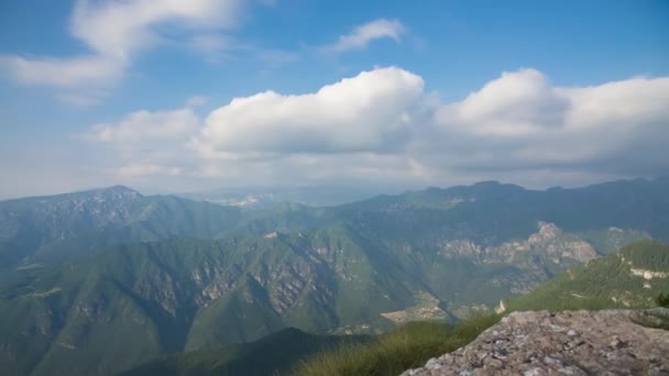 Відео Показує Відстеження Правильного Проміжку Часу Красивого Гірського Ландшафту Він — стокове відео