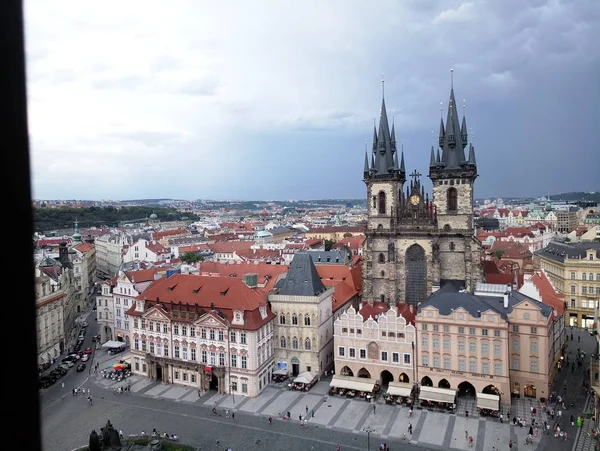 Prag'ın merkezi kare yükseklikten görüntülemek