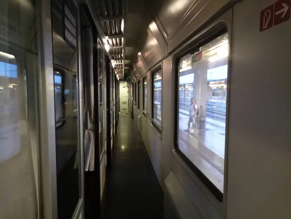 Inne i kabinen av österrikiska tåget — Stockfoto