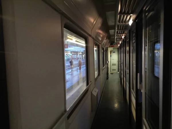 Inne i kabinen av österrikiska tåget — Stockfoto