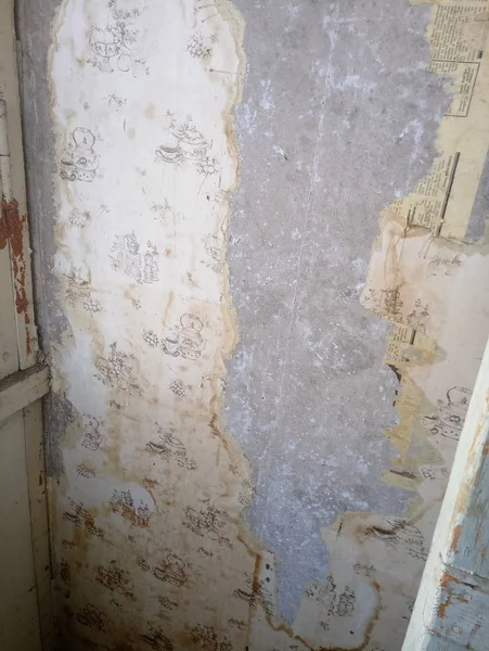 old balcony repair indoor vintage wallpaper stripped