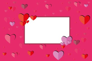 Pembe kalpleri olan dokulu bir arka plan.