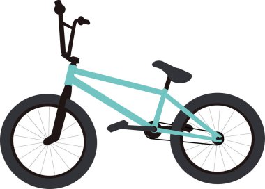 Beyaz arkaplanda BMX motoru