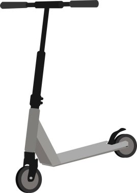 Beyaz arkaplanda scooter