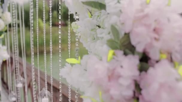 Decoración Del Arco Boda Para Ceremonia — Vídeo de stock