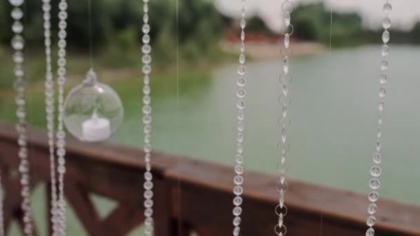 Decoração Arco Casamento Para Cerimônia — Vídeo de Stock