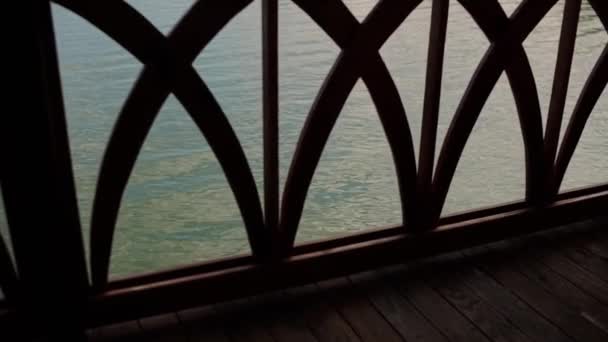 Wooden Porch House Water — Stock Video