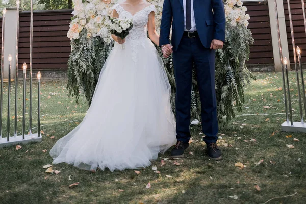 Sposa Sposo Alla Cerimonia Nuziale — Foto Stock