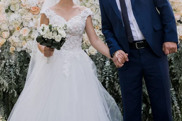 Sposa Sposo Alla Cerimonia Nuziale — Foto Stock
