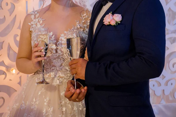 Novia Novio Banquete Bodas —  Fotos de Stock