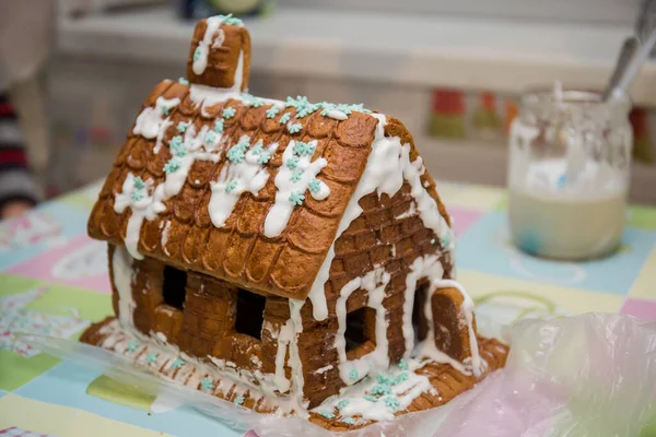 gingerbread house for holiday on the table